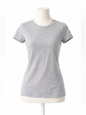 7 ate 9 Apparel Heather Gray Crew Neck Tee Size Small NWOT Basic Cotton Blend